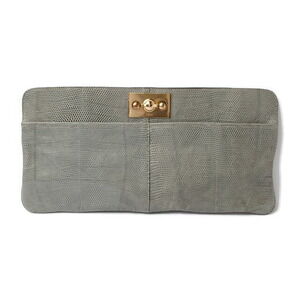 Chloe clutch Shoulder bag python Crocodile gray gold
